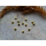 Бусины акриловые золотистые с цифрами. Цифра 0