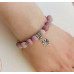 Набор для 2 браслетов (светло-розовый кварц, родохрозит темно-розовый)