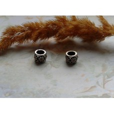 Бусины Pandora Style металлические со стразами
